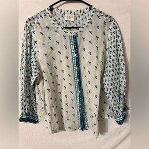 Blue Floral Women's Top